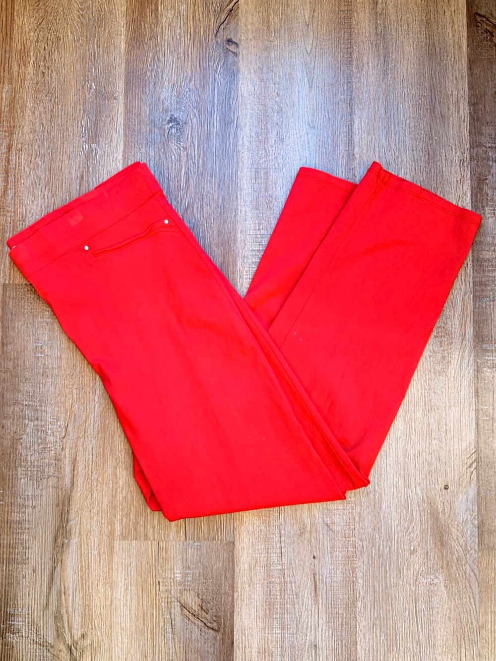 89th + Madison Red Stretch Pants Size 2X Plus Size